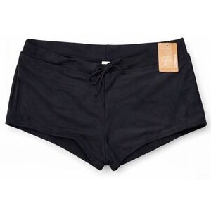 Arizona Swim Shorts Women XL Black Cute Boyshort Bikini Bottom NWT